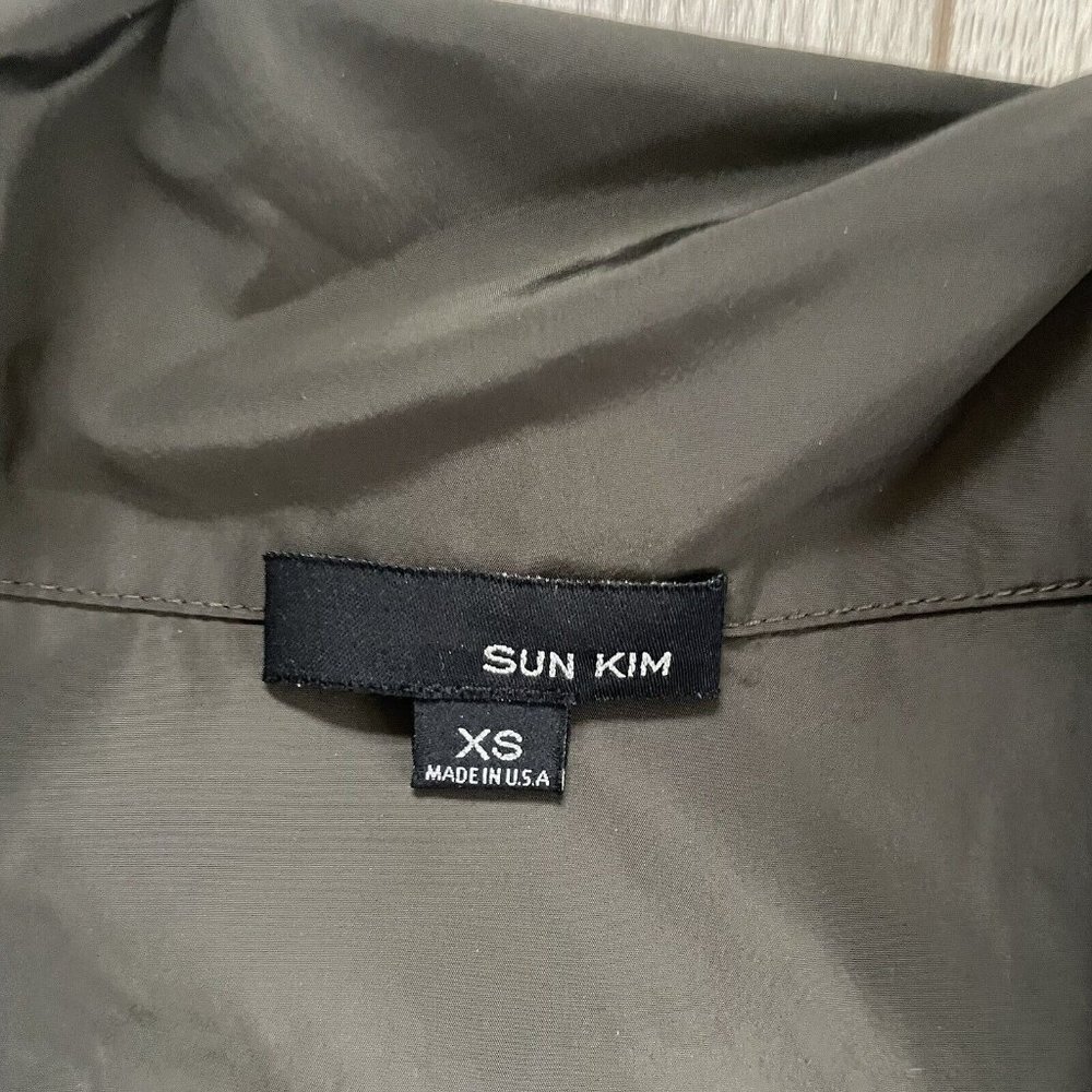 Sun Kim Lagenlook Jenny Vest Ruched Asymmetrical Top Brown Size XS - Picture 3 of 6